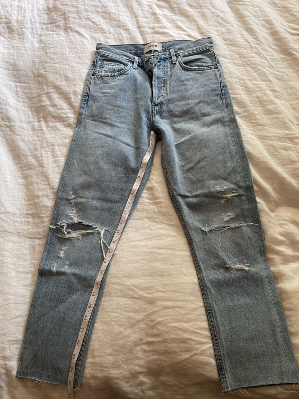 Agolde Jamie Distressed Straight Jeans